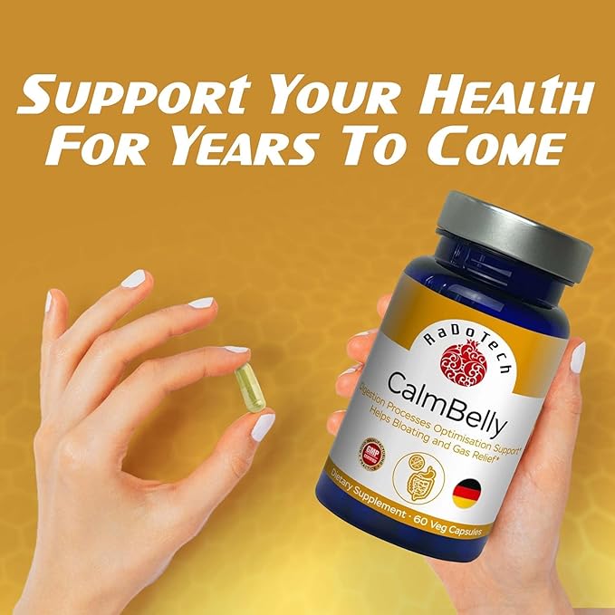 CalmBelly, Helps Normalize Digestive Processes Support Active Enzymes, Probiotics for Digestive Health Supplements for Women and Men, Formula for Overall Wellness 180 Count (Pack of 3)