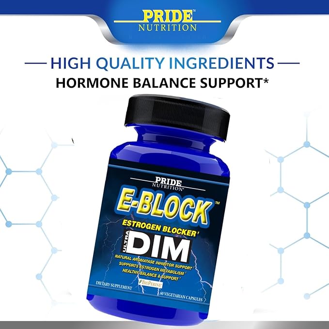 E-Block DIM Supplement 700MG Extra Strength Estrogen Blocker | Hormone Balance for Men and Women | M e n o p a u s e, Acne, Hot Flashes Relief, PCT & P r o s t a t e Support 60 Ct.