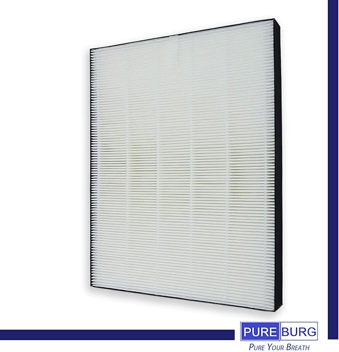 PUREBURG Replacement Filter Compatible with Sharp FP-F60UW FP-F60U-W Air Purifier # FZ-F60HFU FZ-F60DFU, H13 HEPA + Activated Carbon Filter Air Clean VOCs