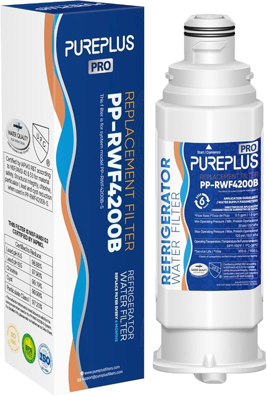 PUREPLUS DA97-17376B NSF 53&42 Certified Water Filter Replacement for Samsung HAF-QIN, HAF-QIN/EXP, DA97-08006C, RF23M8070SG, RF23M8070SR, RF23M8090SG, RF23M8090SR, RF23M8570SR Refrigerator, 1Pack