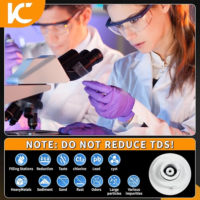 51300C Water Filter, Replacement for Elkay EWF3000 51300C Filters By NSF/ANSI 42 Certified, Compatible With Ezh2o Filter Replacement Bottle Stations, 3000 Gallon High Capacity (No Chip)