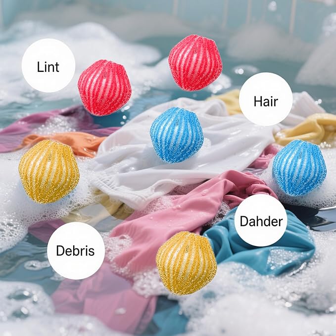 18Pcs Pet Hair Remover for Laundry,Reusable Laundry Pet Hair Catcher,Pet Dog Cat Hair Catcher Lint Remover,Suitable for All Washing Machines
