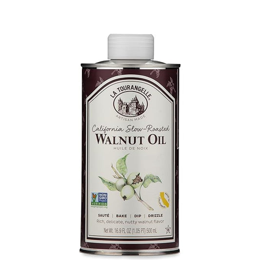 La Tourangelle, Roasted Walnut Oil, Plant-Based Source of Omega-3 Fatty Acid, Cooking, Baking, & Beauty, 16.9 Fl Oz