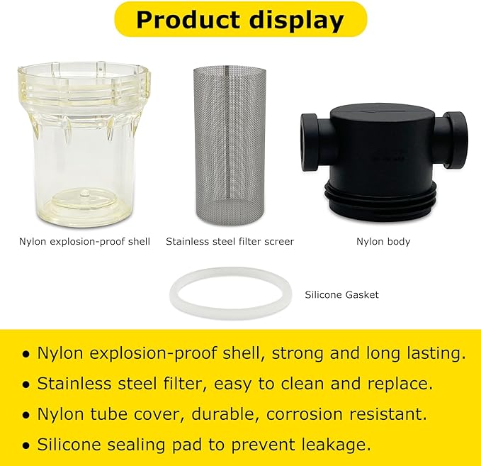 1/2" Female NPT in-Line Strainer with 40 mesh Stainless Steel Filter Screen (1/2“ 40 Mesh)