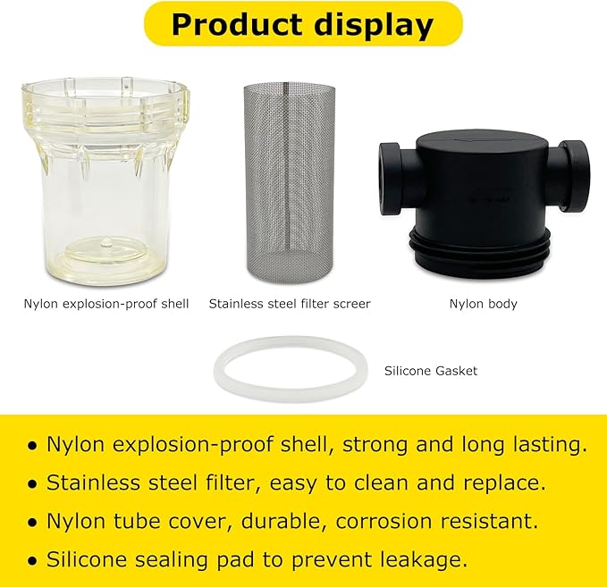 3/4" Female NPT in-Line Strainer with 40 mesh Stainless Steel Filter Screen