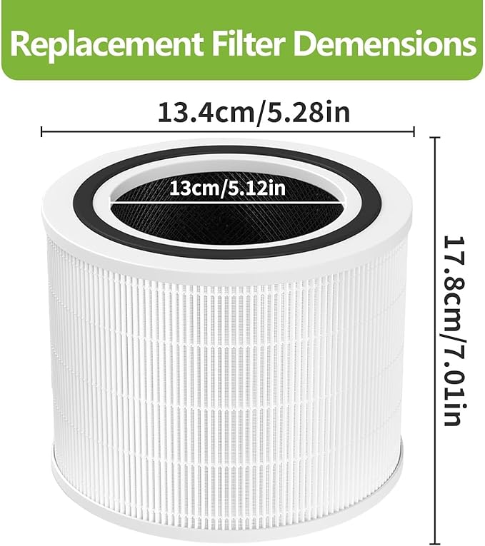 Core 200S Replacement Filter Compatible with LEVOIT Core 200S and Core 200S-RF Smart WiFi Air Purifier, High-Efficiency 3-in-1 True H13 HEPA Activated Carbon Filter (White)