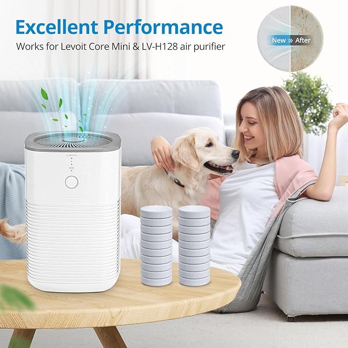iSingo 20 Pack Core Mini Aroma Pads Replacement for LEVOIT LV-H128 Essential Oil Replacement Aromatherapy Refill Pads Compatible with LEVOIT Core Mini & LV-H128 Air Purifier, White