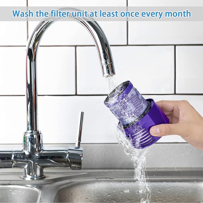 Leadaybetter 4pack Washable Hepa Filter Replacements for Dyson V10 SV12 Cordless Vacuum Cyclone Animal Absolute Total Clean Cordless Vacuum Cleaner, Replace # DY-969082-01