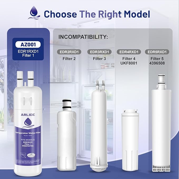 Water Filter Replacement for W10295370A, EDR1RXD1, Filter 1, W10295370, P4RFWB, P8RFWB2L, 46-9930, 46-9081 (3 Packs)