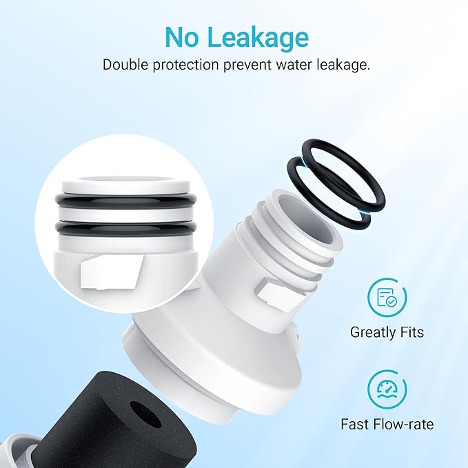 AQUA CREST LT1000PC ADQ747935 MDJ64844601 NSF Certified Refrigerator Water Filter, Replacement for LG® LT1000P®, LT1000PCS, ADQ74793501, ADQ74793502, Kenmore 469980, 9980, Pack of 2