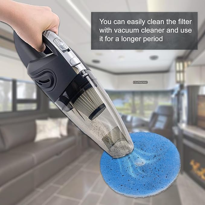 12 Pack RV Air Conditioner Filter - RV 5.25" Round Air Duct AC Filter MERV 8 Replacement for AC Vent (12 Pack With Central Hole)