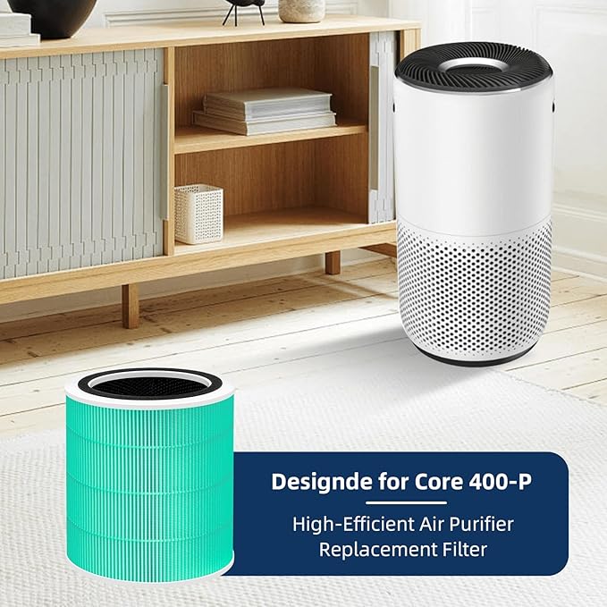 Core 400S Toxin Absorber Replacement Filter for LEVOIT Core 400S and Core400S-P/Core 400S-rf Air Purifier,3-in-1 True H13 HEPA Activated Carbon Pre-Filter,Core400S-RF-TX (LRF-C401-GUS),1 Pack,Green