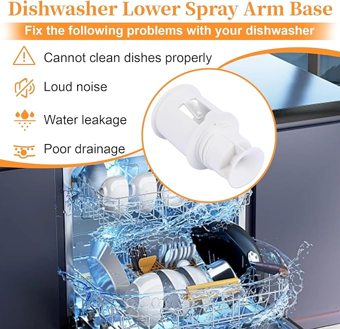 WD12X10244 Dishwasher Spray Arm Base Dishwasher Lower Spray Arm Replacement for GE Dishwasher Parts 1263951, EAP1765974, PS1765974, AP4300545