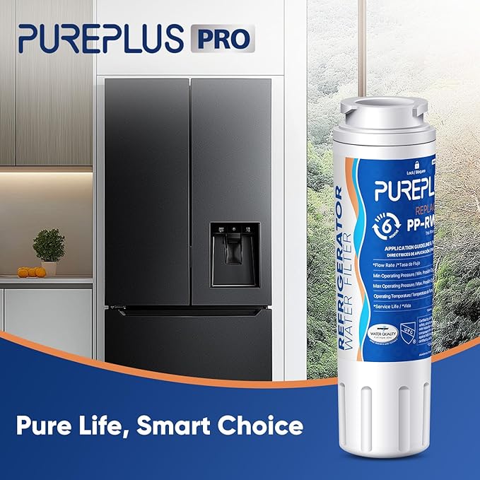 PUREPLUS UKF8001 NSF 53&42 Certified Water Filter Replacement for Maytag UKF8001P, EDR4RXD1, Everydrop Filter 4, PUR 4396395, Puriclean II, UKF8001AXX-200, UKF8001AXX-750, RWF0900A, 1Pack