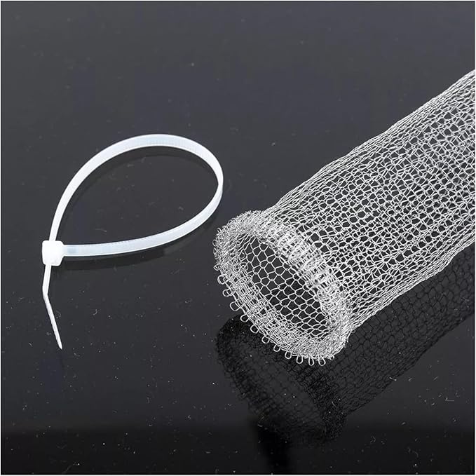 12 Pack Washing Machine Lint Traps Snare Filter Screen Stainless Steel Mesh Ties