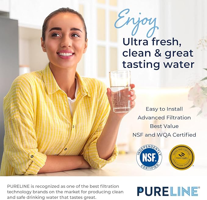 Pureline Replacement for Everydrop® Filter 3, EDR3RXD1, 4396710, 4396841 Water Filter, Kenmore® 46-9083, 46-9030 Refrigerator Water Filter (3 Pack)