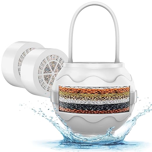 Bath Filter for Tub Faucet - 8 Stages Bath Water Filter, Hard Water Softener, Remove contaminants, lmproved Skin, Hair, and Nail Condition, It's BPA-Free (White)