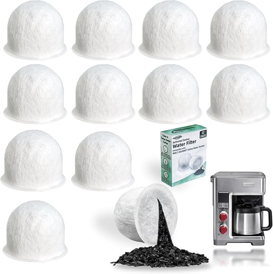 12 Pack WGCM350 Activated Carbon Water Filter Pods Replacement for Wolf Gourmet Coffee Maker System - Compatible with WGCM100S WGCM110S WGCM120S