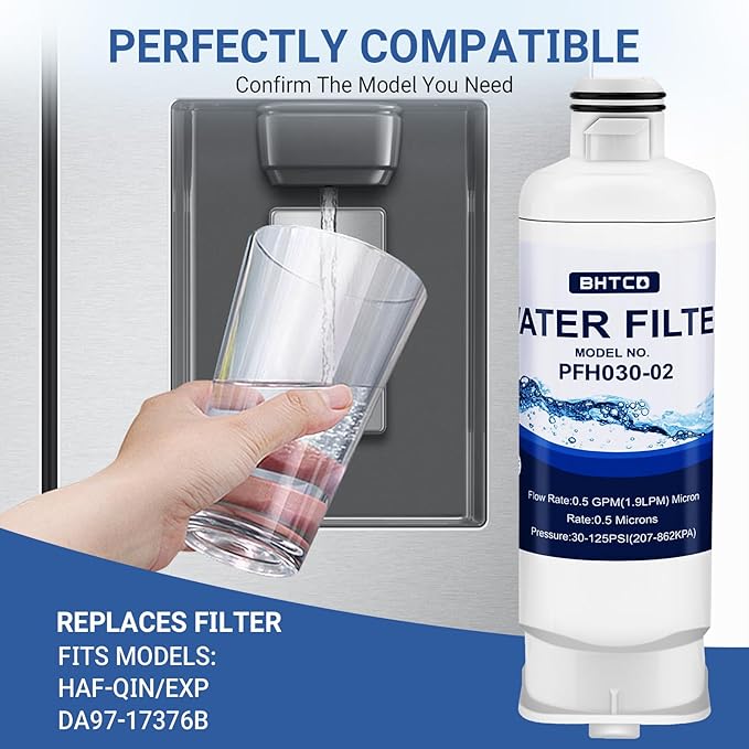 Water Filter Replaces Sam&sung Model RF23BB8600QL/ RF30BB6600QL/ RF30BB660012/ RF30BB6200QL/ RF29BB860012/ RS28CB760012(AA Included) Refrigerator Replacement- 2 PCS