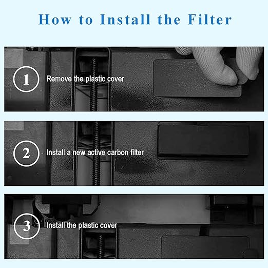 3D Printer Activated Carbon Air Filter Cartridge for Bambu Lab, Air Purifier Filter Replacement, Easy to Install 3D Printer Accessories Compatible with Bambulab X1C/P1P/P1S/X1/X1E, 1 Pack