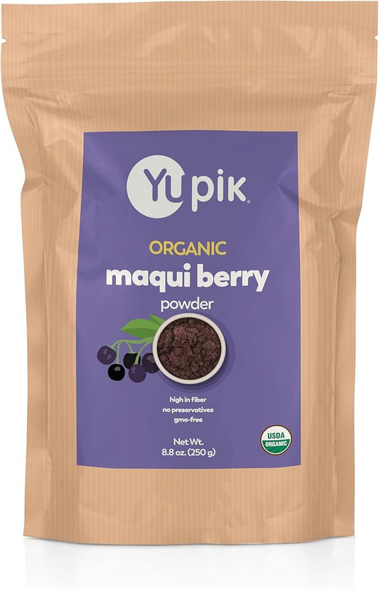 Yupik Organic Powder Superfood, Maqui, 8.8 Oz, Non-GMO, Vegan, Gluten-Free, Pack of 1