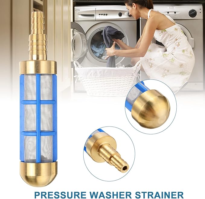 Garden Hose Inlet Filter for High Pressure Washer 3/4'' 5/8'' Hose Water Suction Strainer Pickup Filter Hose Inlet Strainer for Water Tank Connection to Suction Hose
