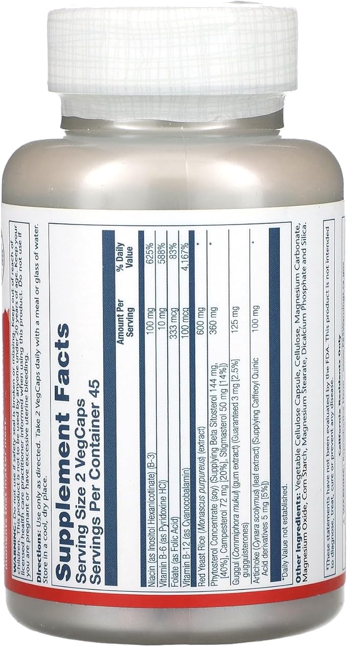 SOLARAY CardioComplete, Cardiovascular System Support | Red Yeast Rice, Guggul & Artichoke Extracts & More | 90 VegCaps