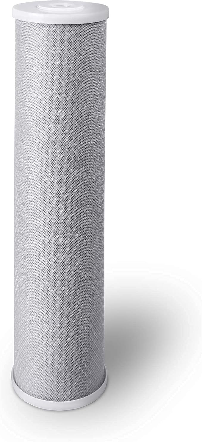 High Capacity Coconut Shell Carbon Block Water Filter 5 Micron Cartridge 4.5" x 20" for Universal Whole House System WELL-MATCHED with CB-45-2005, FC25B, FLTWH2045C02 and PRL-RCL
