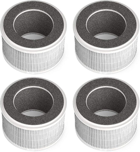 Nispira True HEPA Air Filter Replacement Compatible with hOmeLabs 3-in-1 Compact Ionic HEPA Air Purifier, 4 Packs (NOT COMPATIBLE WITH OTHER BRAND BUT ONLY HOMELABS COMPACT AIR PURIFIER)