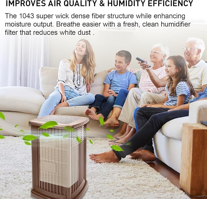 1043 Super Wick Humidifier Filter Replacement for Essick Air Aircare Ep9800 Ep9700 Ep9500 and Bemis Space Saver 800 8000 for 821000 826000 826800 831000 Air Care Filters Evaporative Humidifier Wick