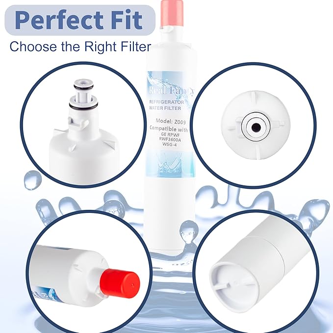 Water Filter Replacement for GE® RPWF (Without CHIP) Refrigerator Water Filter, Compatible with RWF1063, RWF3600A, WDS-RPWF, WSG-4, DWF-36, R-3600, AQF-RPWF, MPF15350, 1 Pack
