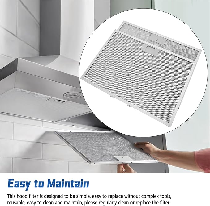 2Pcs WB02X11012 Range Hood Grease Filter Compatible with GE Range Hood, 17-1/2 x 11-5/8 Inch