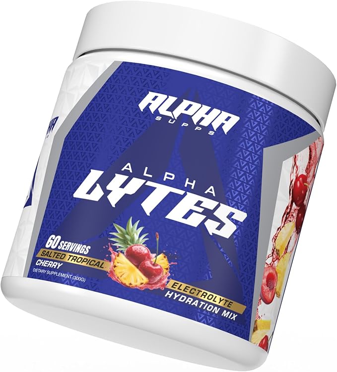 Lytes - Daily Electrolyte Hydration Drink Mix Powder - Sugar-Free, Zero Calorie Instant Formula with Trace Minerals and Antioxidants (60 Servings, Salted Tropical Cherry)