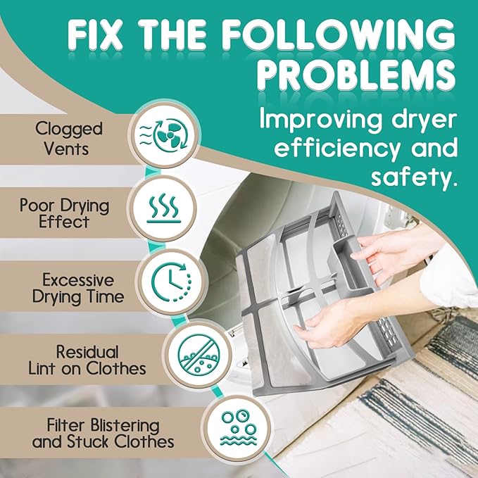 W10859086 Dryer Lint Screen Filter Replacement, Fits for Whirlpool Kenmore Maytag Dryers, Replaces W10608811 W10701353 AP5999318 EAP11731421 MEDB835DW3 MEDB835DW4 PS11731421 4378144 (LintFilter)