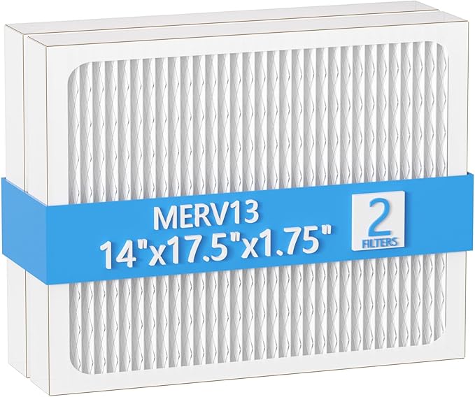 14 x 17.5 x1.75 MERV 13 Replacement Dehumidifier Filter Compatible with Santa Fe Advance90, Advance100, Advance120, Honeywell DR90 & DR120 dehumidifier Models, 2 Pack