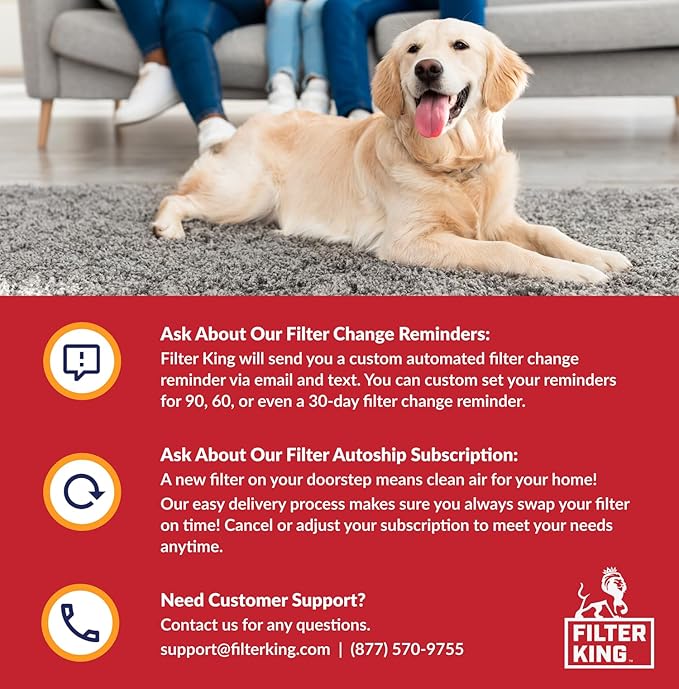 Filter King 22x24x1 Air Filter | 6-PACK | MERV 11 HVAC Pleated A/C Furnace Filters | MADE IN USA | Actual Size: 21.5 x 23.5 x .75"