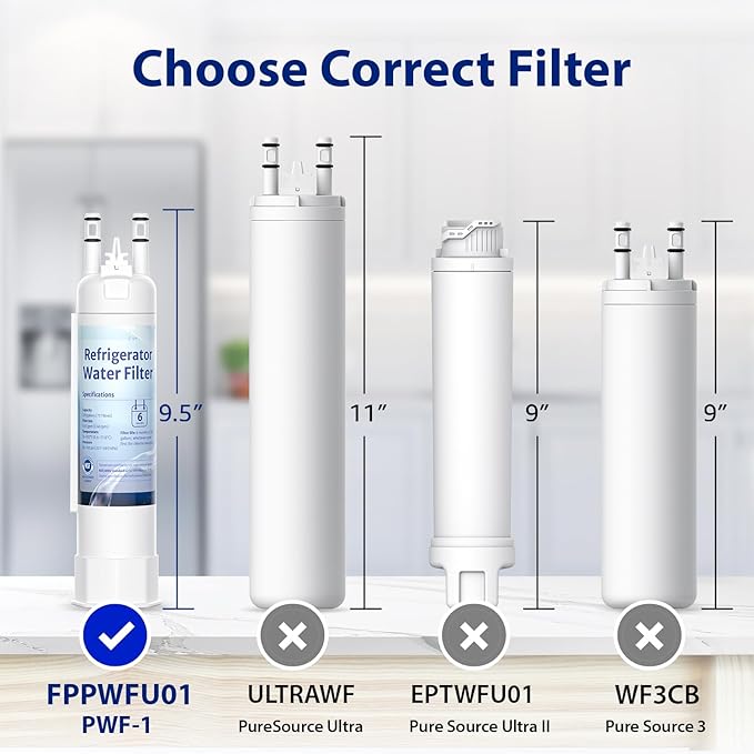 FPPWFU01 Water Replacement, Compatible with EPPWFU01 PureAdvantage PWF-1 FPPWFU01 PurePour PWF-1 (2 Pack)-Packaging May Vary