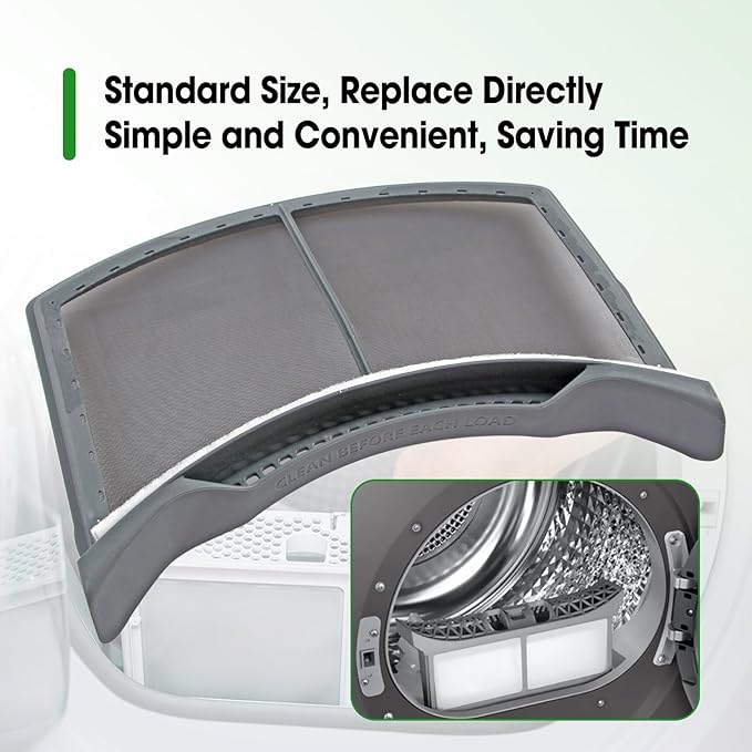 137623900 Dryer Lint Trap Filter Replacement Compatible with Electrolux EIMED60LT3 EIMED55IMB3 EWMED70JIW4 EWMED70JSS4 Kenmore 41781100003 41781102003 Replace 3015965 AP5805190 PS8770145 EAP8770145