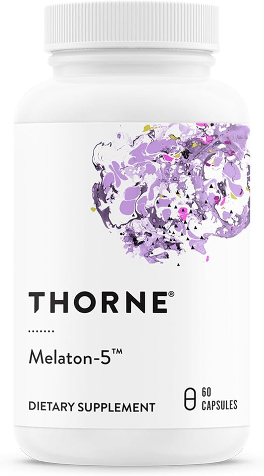 THORNE - Melaton-5 - 5mg Melatonin Supplement - Supports Normal Circadian Rhythms, Restful Sleep & Relaxation* - 60 Capsules