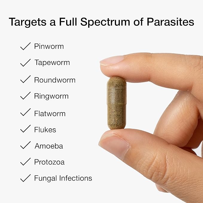 Food Over Drugs Parasite Formula - Full Spectrum Herbal Detox for Humans - 60 ct - Natural Detox & Complete Body Cleanse