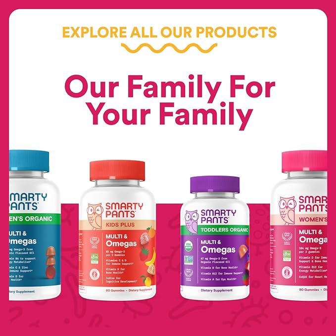 SmartyPants Adult Probiotic Gummies for Digestive Health: 3 Billion CFU, Gut Health and Immune Support Supplement, Clinically Studied Probiotic, Gluten Free, Strawberry, 30 Count (30 Day Supply)