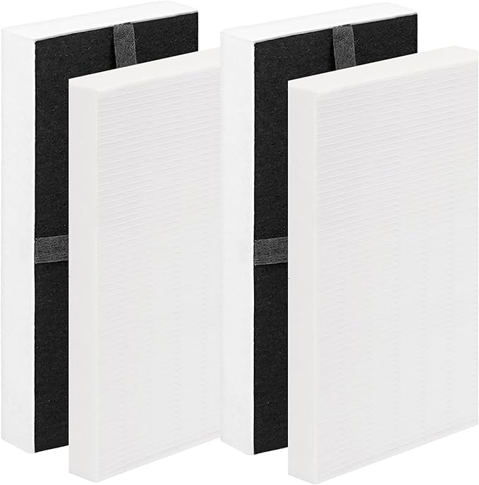 4-Pack HRF-G1/HRF-G2 True HEPA Replacement Filter (G) Compatible with Honeywell HPA-020(B) Tabletop, HPA-030(B), HPA-075(B), HPA-175(B) HEPA Tower & HPA-080(B), HPA-180(B) InSight Series Air Purifiers