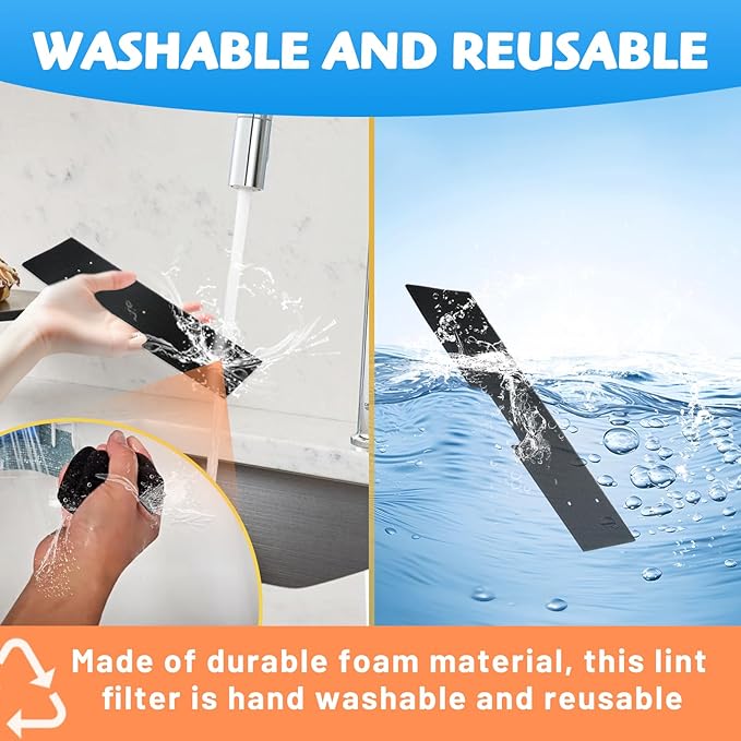 4Pack Lint Filter WH01X35719 Compatible with GE Profile Washer Dryer Combo Models PFQ97HSPVDS, Hand Washable and Reusable, Dryer Lint Filter Replacement