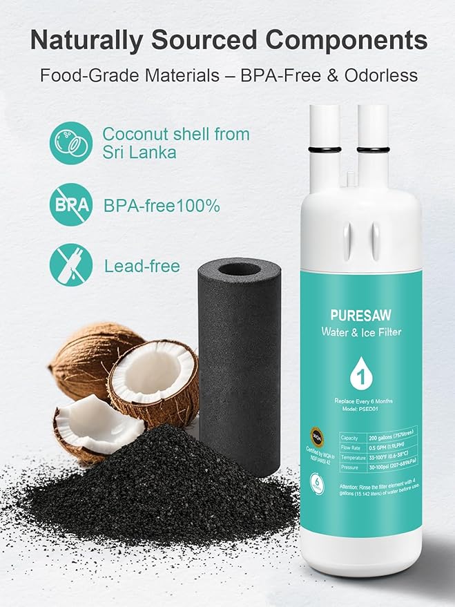 W10295370A Water Filter Replacement Compatible with Whirlpool Every-drop Filter-1 EDR1RXD1 P8RFWB2L P4RFWB Kenmore 46-9081 46-9930 W10295370 P8WB2L P5WB2L Ice Filters, 3-Pack