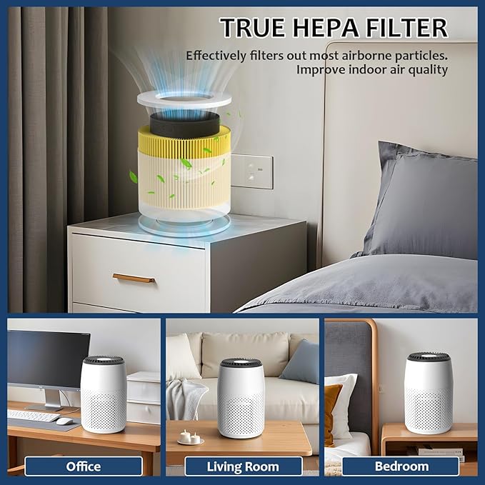 Core Mini Pet Care Replacement Filter Compatible with LEVOIT Core Mini P Air Purifier, 3-in-1 High-Efficiency H13 Activated Carbon Filter, Replace Part #Core Mini-RF, 4 Filter & 14 Fragrance Sponge