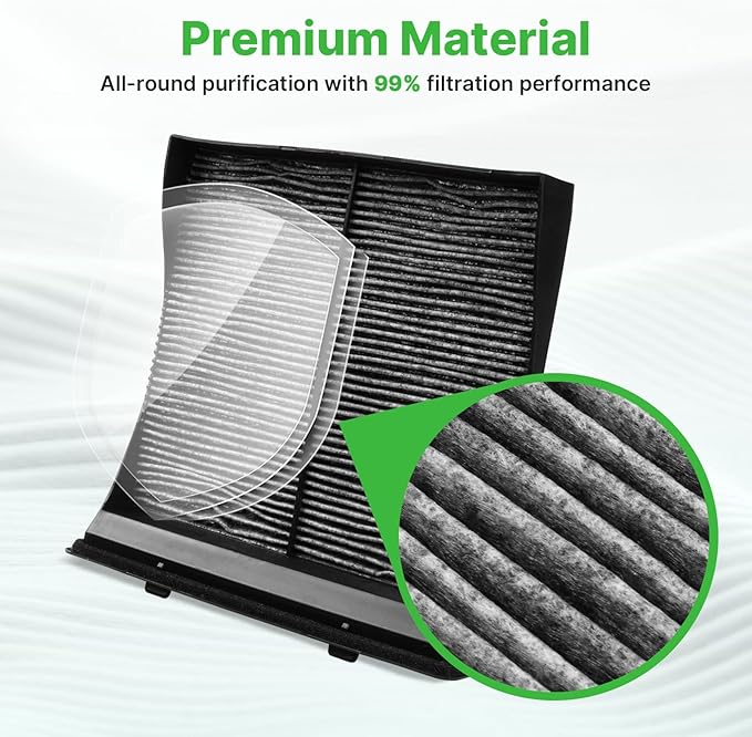 2-Pcs Cabin Air Filter for Crosstrek 2016-2017, Forester 2009-2018, Impreza 2008-2016, WRX 2012-2021, XV Crosstrek 2013-2015 Car Replacement for CF10930 Essential Automotive Accessories