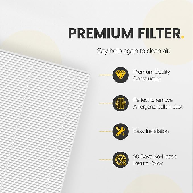 HPA300 HEPA Filter Replacement Compatible with Honeywell Air Purifier HPA300 Series, HPA300, HPA304, HPA8350, HPA300VP, HPA3300b, HPA5300
