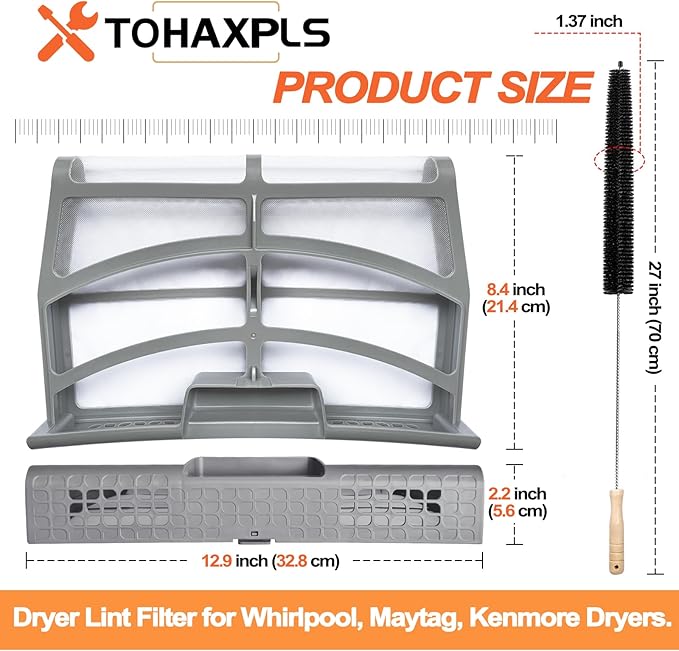 W10859086 Dryer Lint Filter Replacement for Whirlpool Maytag Kenmore Dryer,Ultra Durable Dryer Lint Screen Filter Replaces AP5999318, W10608811, W10701353