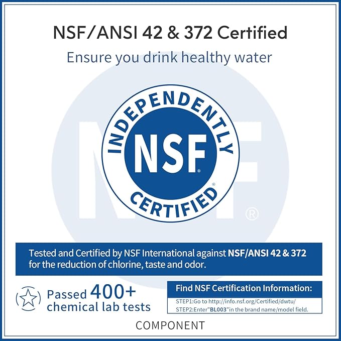 BELVITA Compatible with 4396841 Refrigerator Water Filter, EDR3RXD1, KAD3RXD1, WHR3RXD1, 4396841, 4396710, Filter 3, 46-9083,46-9030, 9030, 9083 Refrigerator Water Filter, 3 Filters