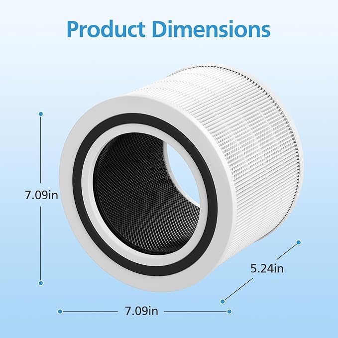 Core 200S Replacement Filter for LEVOIT Core 200S Smart WiFi Air PuriFier, 3-in-1 HEPA Filtration High-Efficiency Activated Carbon Pre-Filter, Core 200S-RF, 2 Pack